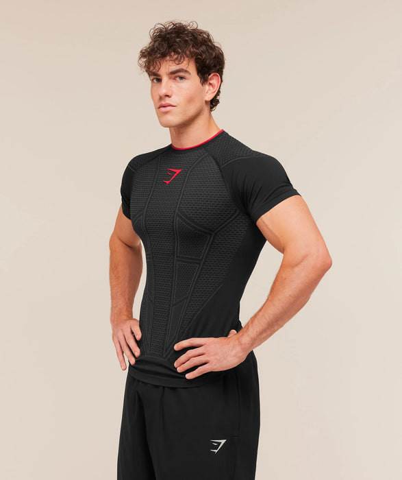 ONYX V1 T-SHIRT - Black/Onyx Grey/Carmine Red