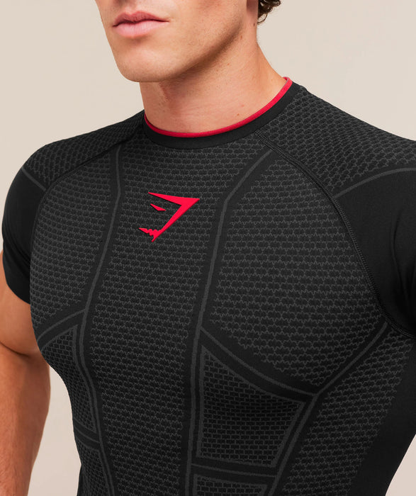 ONYX V1 T-SHIRT - Black/Onyx Grey/Carmine Red