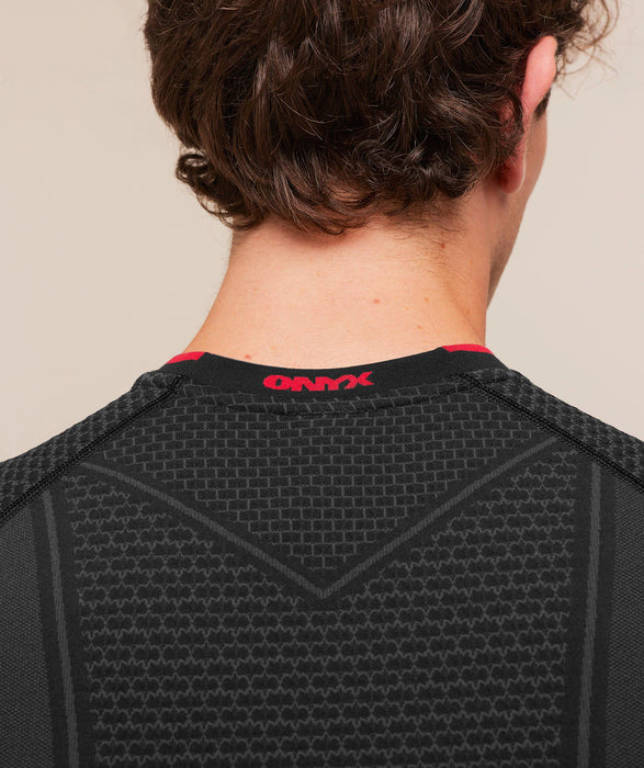 ONYX V1 T-SHIRT - Black/Onyx Grey/Carmine Red