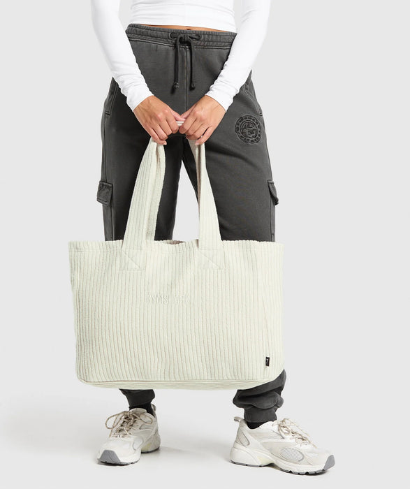 Oversized Cord Tote Bag