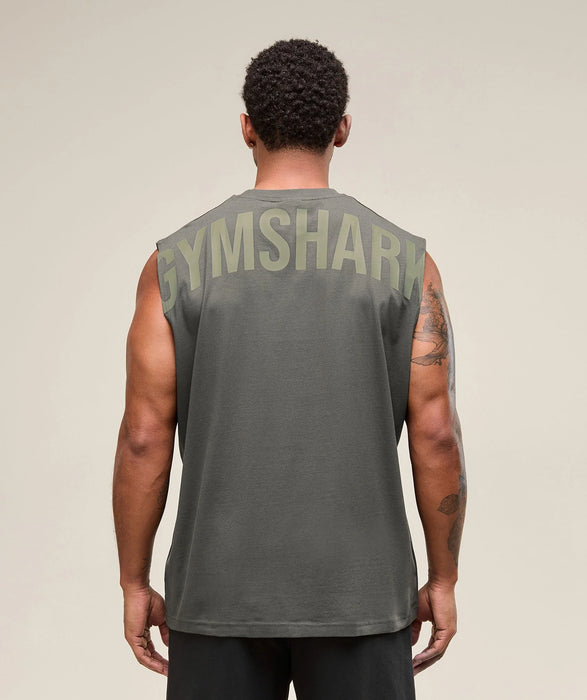 Power Cut Off Tank - Strength Green