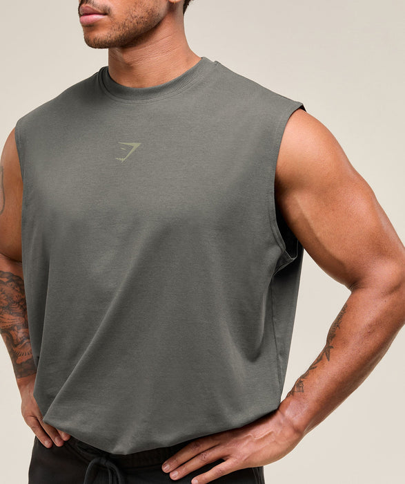 Power Cut Off Tank - Strength Green