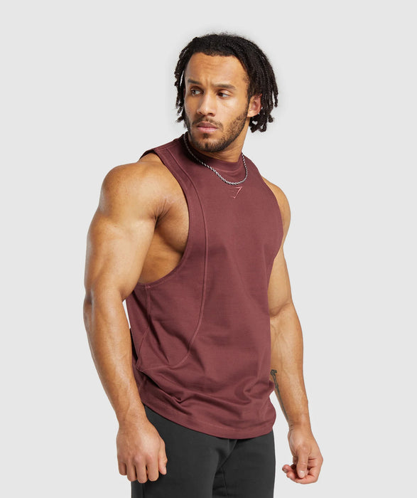 Premium Lifting Drop Arm Tank - Burgundy Brown