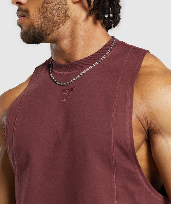 Premium Lifting Drop Arm Tank - Burgundy Brown