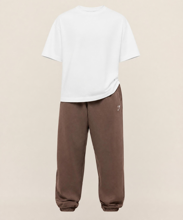 Crest Oversized Jogger - Soft Brown