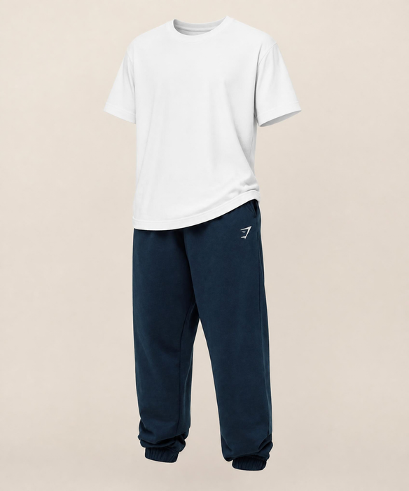 Crest Oversized Jogger - Navy