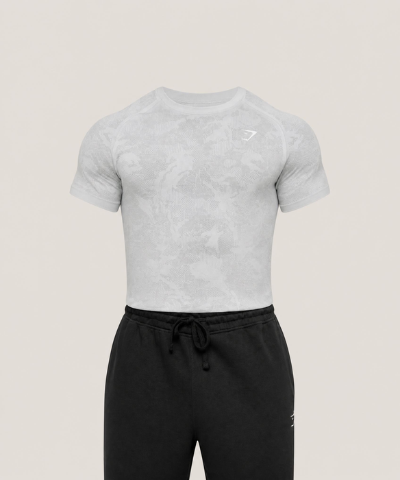 Geo Seamless T-Shirt - Light Grey/Smokey Grey
