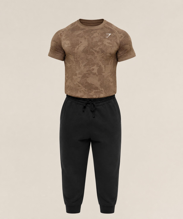 Geo Seamless T-Shirt Slate - Lifestyle Brown/Archive Brown