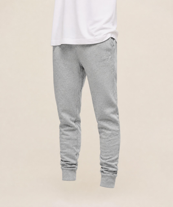 Gymshark Crest Tall Joggers - Light Grey Core Marl