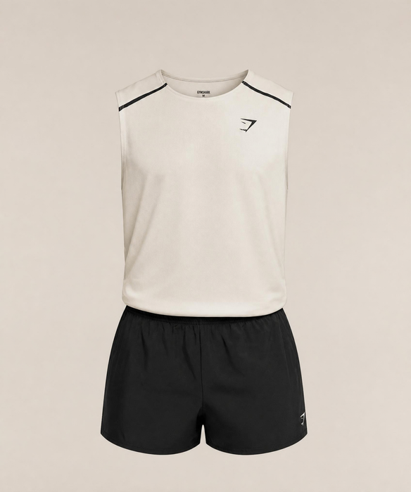 Arrival Contrast Tank - Tinted White/Pebble Grey
