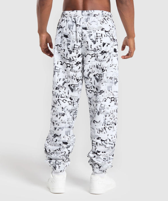 Lifting Oversized Printed Woven Pants White