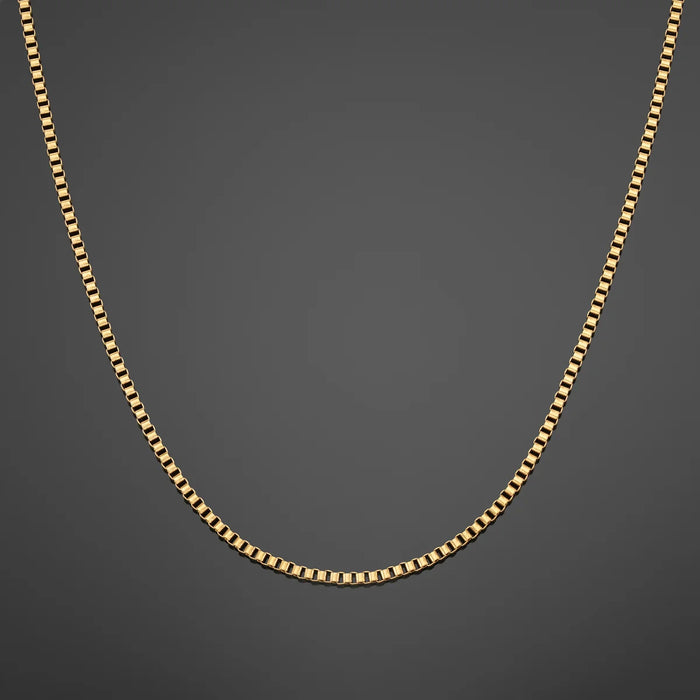 Minimal Box Chain - Gold RG196 22"