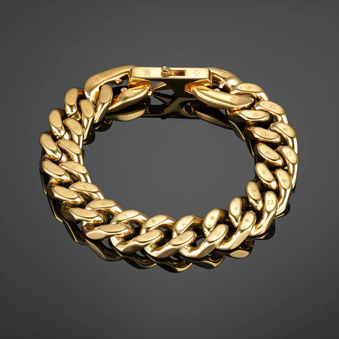THE DESIGNER CUBAN BRACELET - GOLD RG3015 8"