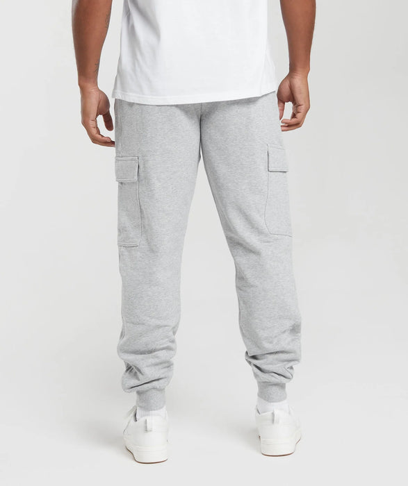 Rest Day Essentials Cargo Joggers - Light Grey Core Marl