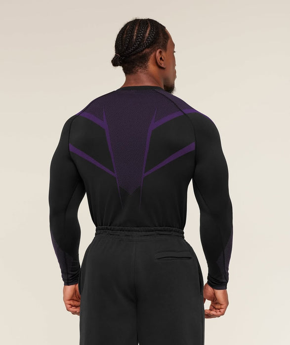ONYX 5.0 SEAMLESS LONGSLEEVE T-SHIRT - BLACK/ATHLETIC PURPLE