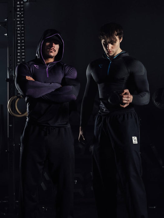 ONYX 5.0 SEAMLESS HOODIE - BLACK/ATHLETIC PURPLE