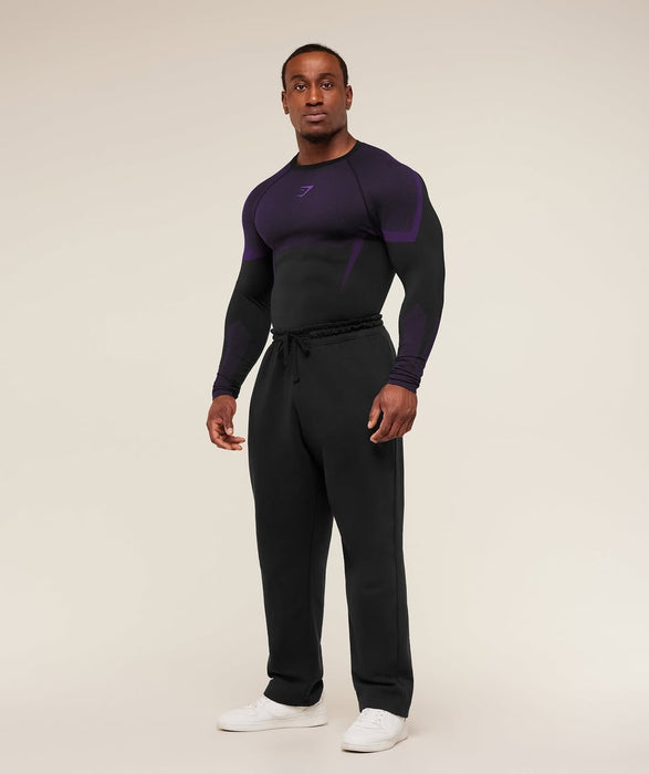 ONYX 5.0 SEAMLESS LONGSLEEVE T-SHIRT - BLACK/ATHLETIC PURPLE