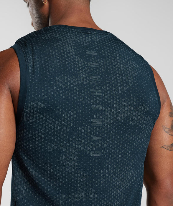 Sport Seamless Tank - Navy/Denim Teal