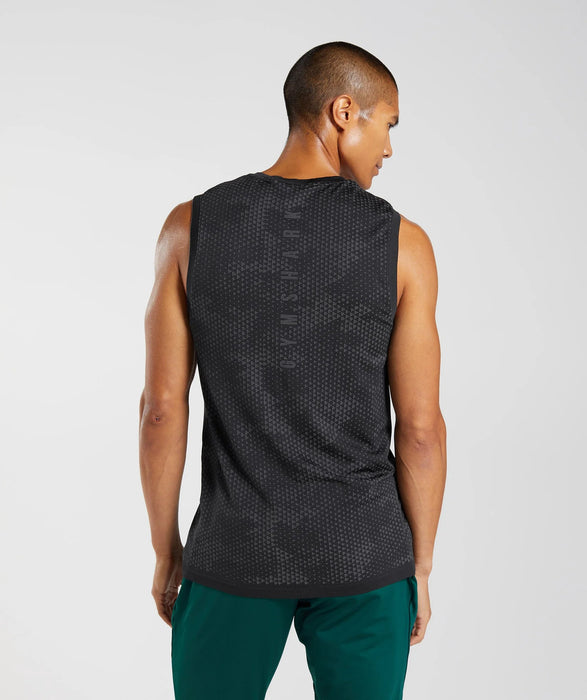 Sport Seamless Tank - Black/Silhouette Grey