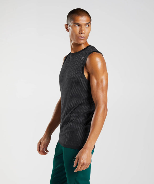 Sport Seamless Tank - Black/Silhouette Grey