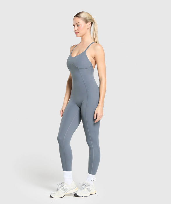 Strappy All In One Full Length- Iron Blue