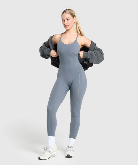 Strappy All In One Full Length- Iron Blue