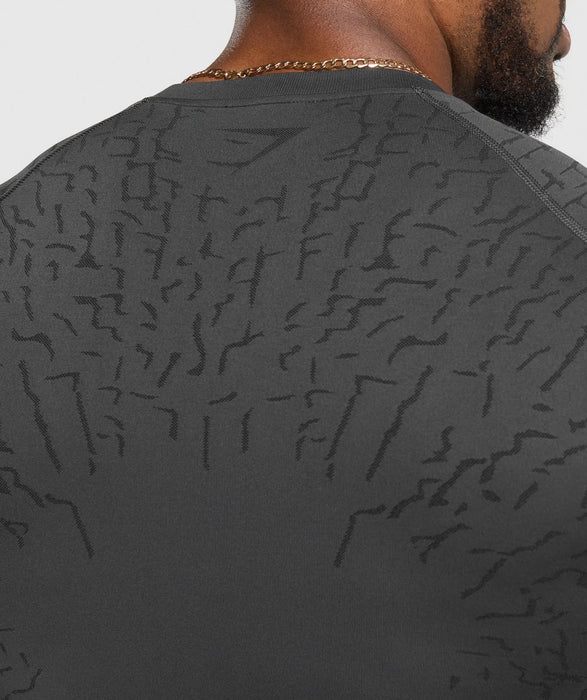 Tectonic Seamless T Shirt - Asphalt Grey/Black