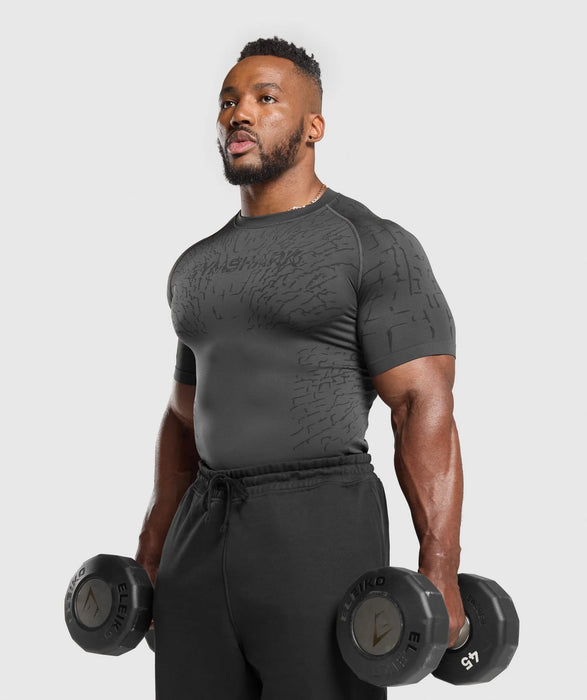 Tectonic Seamless T Shirt - Asphalt Grey/Black