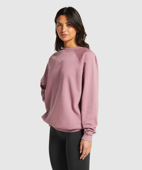 Training Oversized Fleece Sweatshirt - Calm Pink