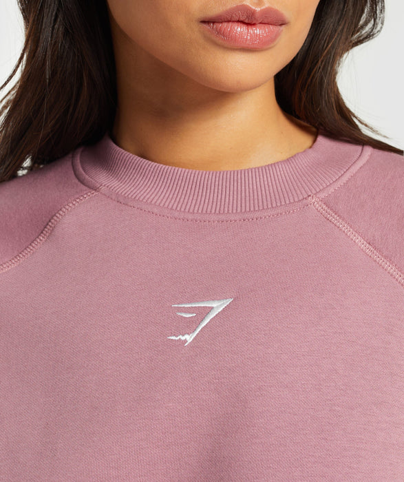 Training Oversized Fleece Sweatshirt - Calm Pink
