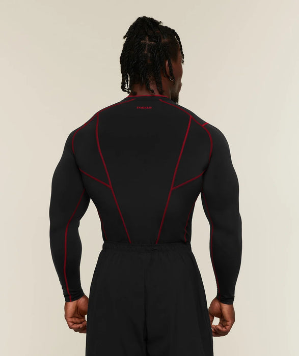 Vengeance Long Sleeve T-Shirt-Black/Carmine Red