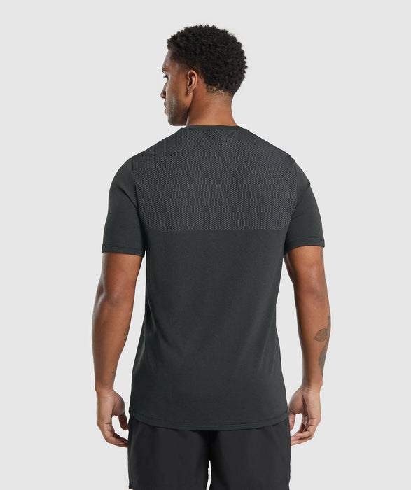 Vital Seamless T-Shirt - Black/Medium Grey Marl