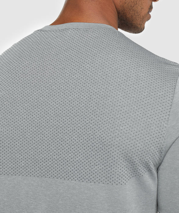 Vital Seamless T-Shirt - LIGHT GREY/BLACK MARL