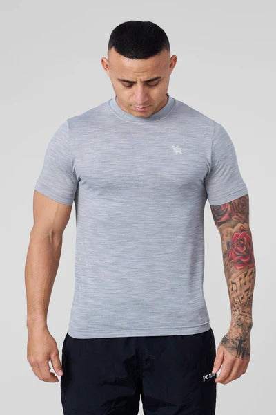 443 - FITNESS COMPRESSION TEE LIGHT GREY