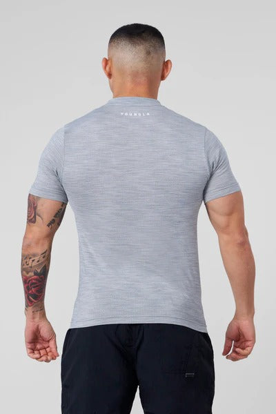 443 - FITNESS COMPRESSION TEE LIGHT GREY