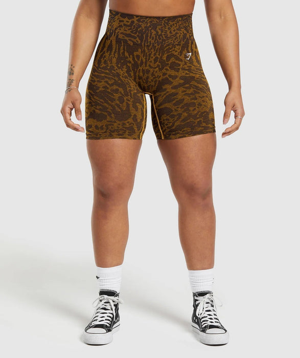 Adapt Safari Tight Shorts - Archive Brown/Burnt Yellow