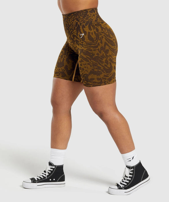 Adapt Safari Tight Shorts - Archive Brown/Burnt Yellow