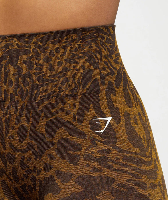 Adapt Safari Tight Shorts - Archive Brown/Burnt Yellow