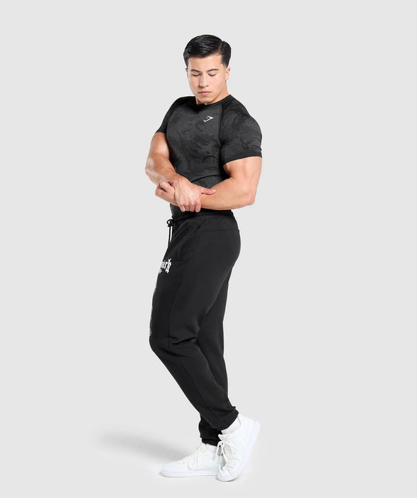 GEO SEAMLESS T-SHIRT BLACK/CHARCOAL