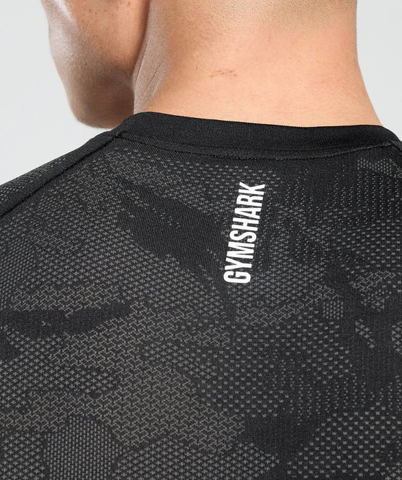 GEO SEAMLESS T-SHIRT BLACK/CHARCOAL