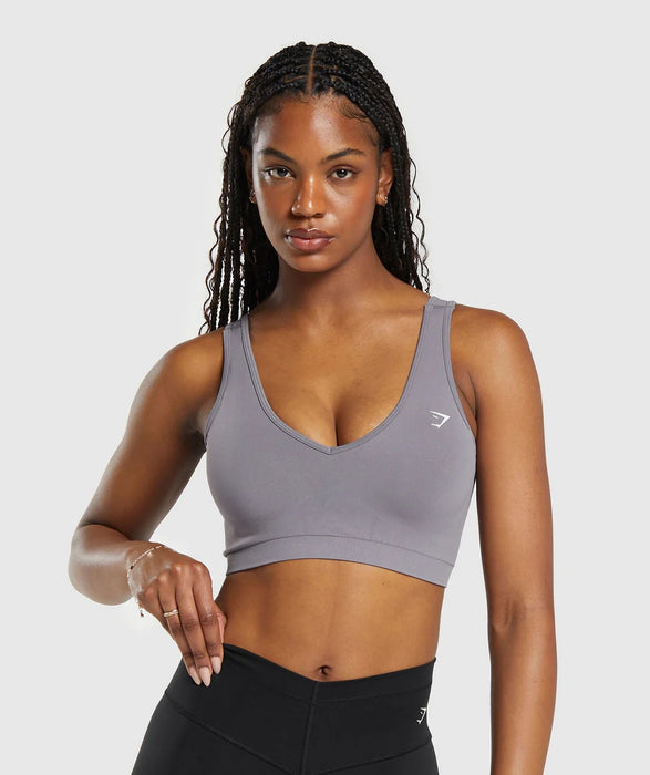 EVERYDAY SEAMLESS SPORTS BRA-Fog Purple