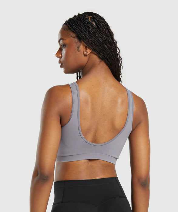 EVERYDAY SEAMLESS SPORTS BRA-Fog Purple