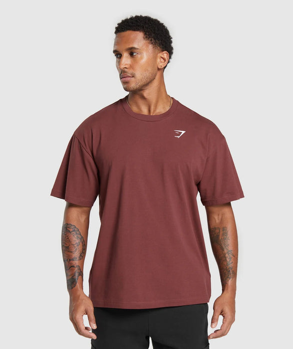 Essential Oversized T-Shirt - Burgundy Brown