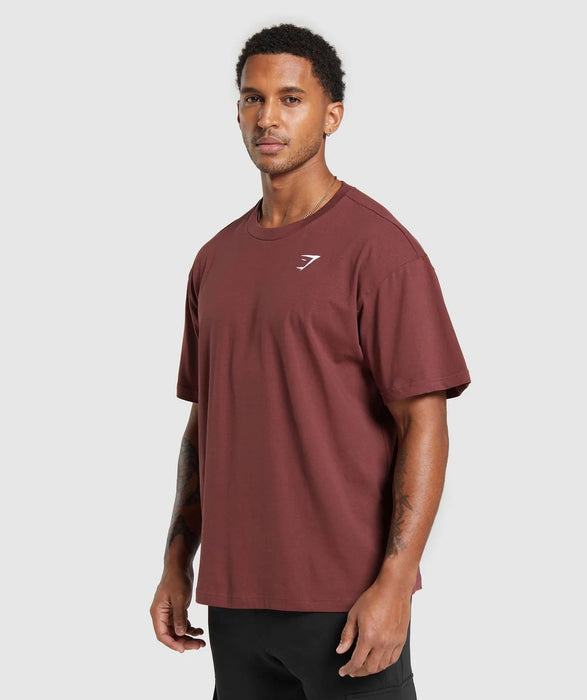 Essential Oversized T-Shirt - Burgundy Brown