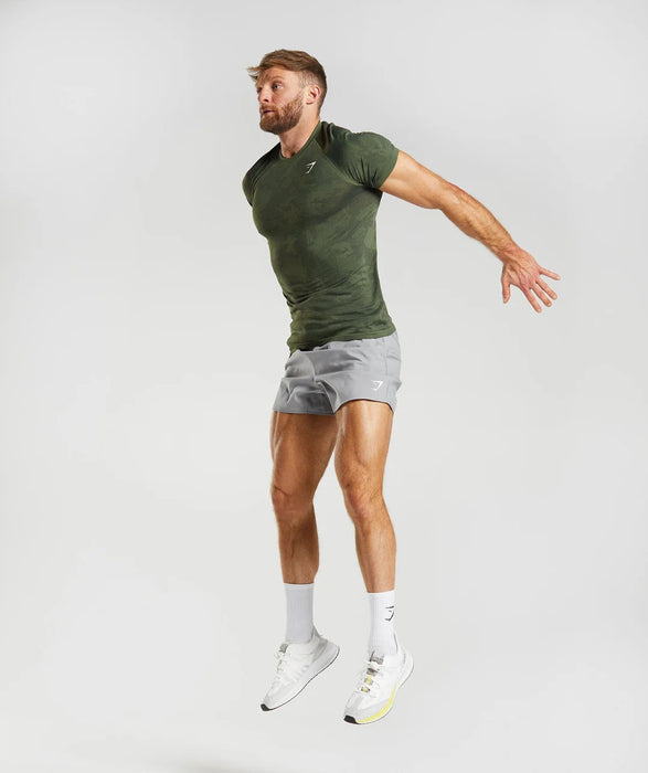 Geo Seamless T-Shirt - Core Olive/Black