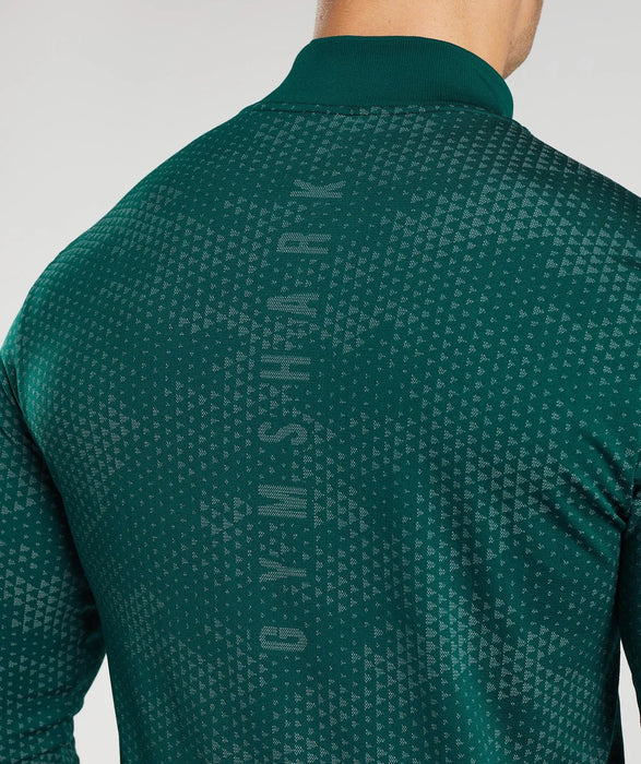 Sport Seamless 1/4 Zip - Woodland Green/Hoya Green