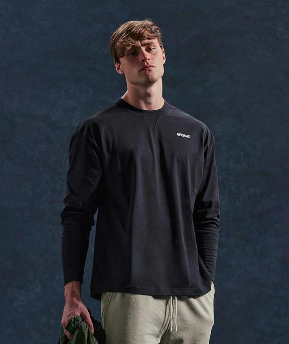 Rest Day Sweats Long Sleeve T-Shirt - Black