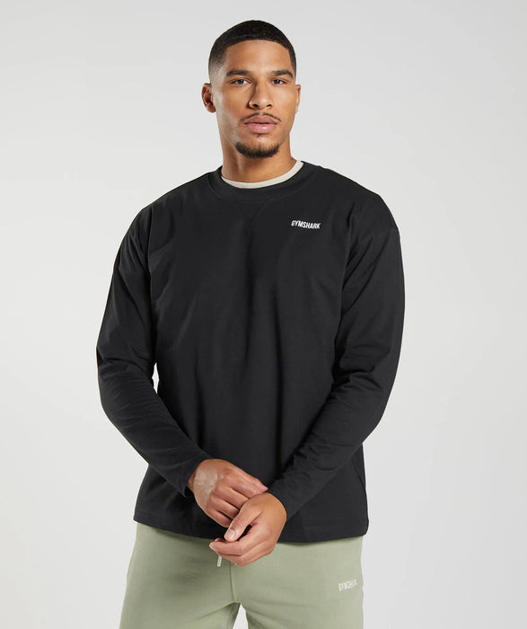 Rest Day Sweats Long Sleeve T-Shirt - Black