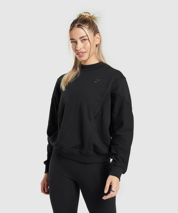 Rest Day Cotton Contour Pullover - Black