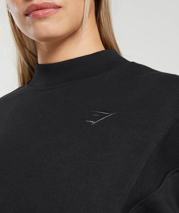 Rest Day Cotton Contour Pullover - Black